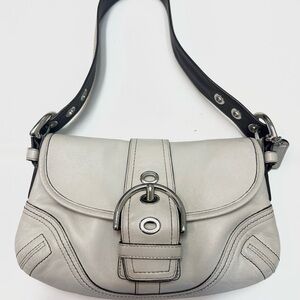 Coach Soho Hobo White Flap Shoulder Bag